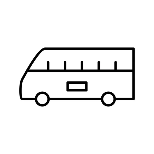 Einzigartiges Bus Airport Line Vector Icon — Stockvektor