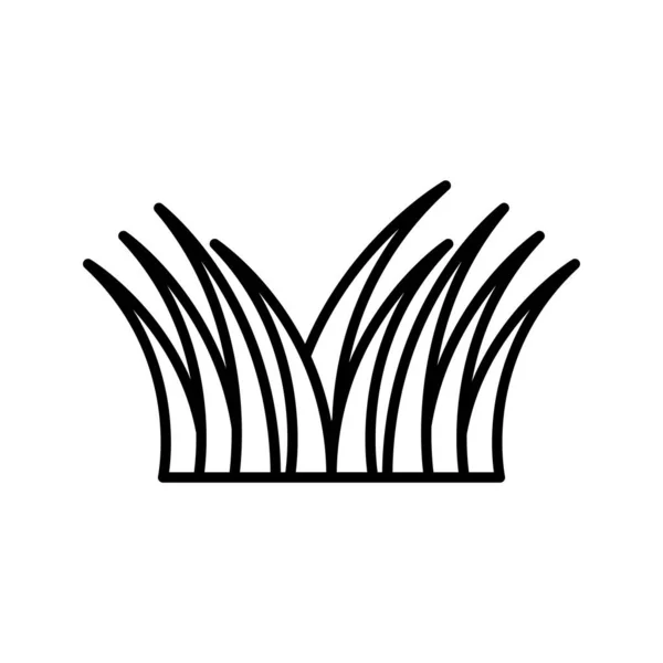 Икона Травяной Векторной Линии — стоковый вектор