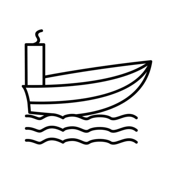 Unique Steamship Line Vector Icon — Stock Vector