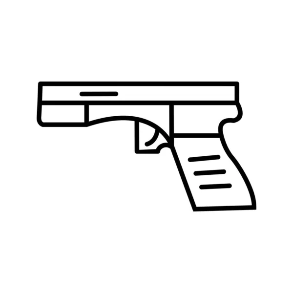 Einzigartiges Gun Line Vector Icon — Stockvektor