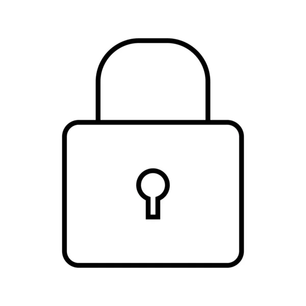 Beautiful Lock Line Vector Icon — Stock Vector