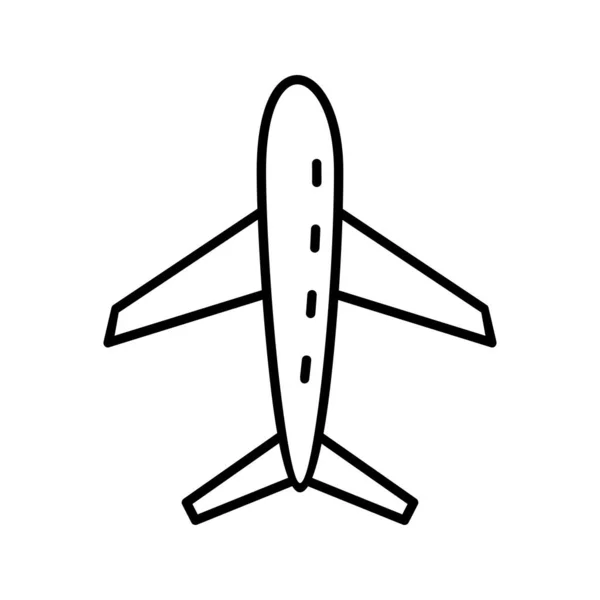 Icono Línea Vectorial Vuelo Único — Vector de stock