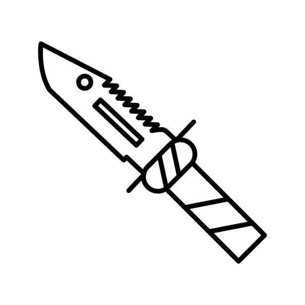 Unique Knife Vector Line Icon — Stock Vector