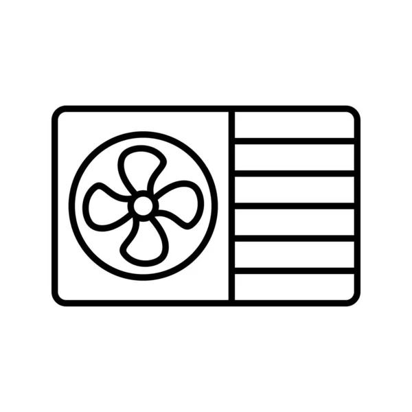 Einzigartiges Window Unit Line Vector Icon — Stockvektor