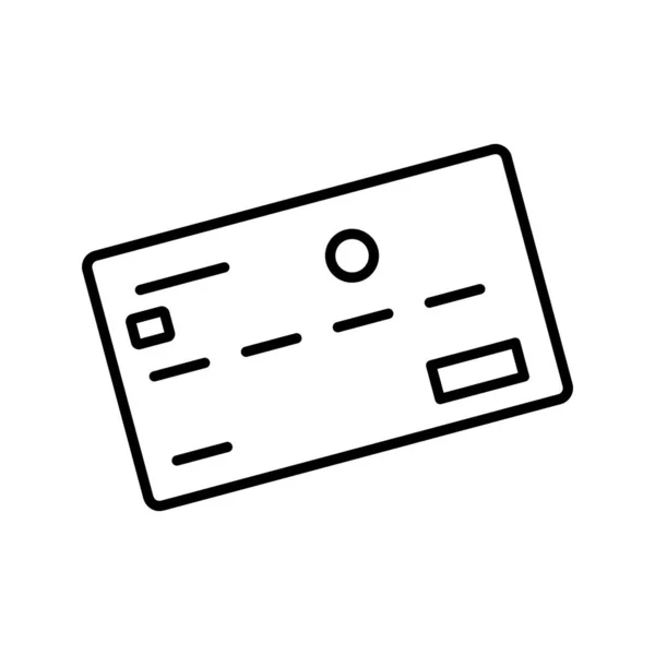 Unique Credit Card Line Vector Icon — Stock Vector