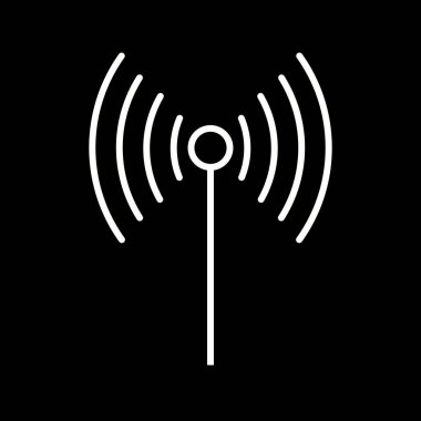 Eşsiz WiFi İmza Satır Vektörü Simgesi