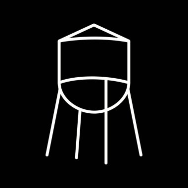 Eşsiz Su Kulesi Vektör Simgesi