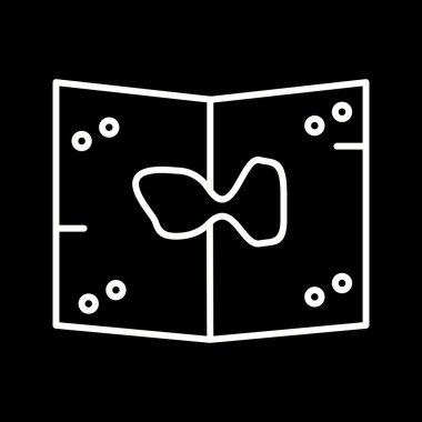 Eşsiz Harita Satır Vektörü Simgesi