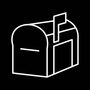 Eşsiz Posta Kutusu Satır Vektörü Simgesi