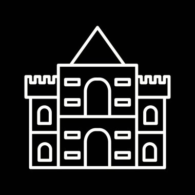 Eşsiz Kale Satırı Vektör Simgesi