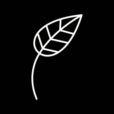 Benzersiz Yaprak Vektör Satırı Simgesi