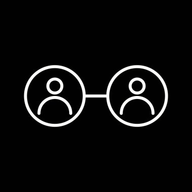 Eşsiz Sosyal Çember Satır Vektörü Simgesi