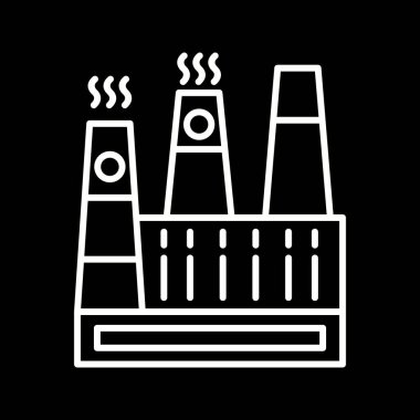 Eşsiz Fabrika Satır Vektörü Simgesi