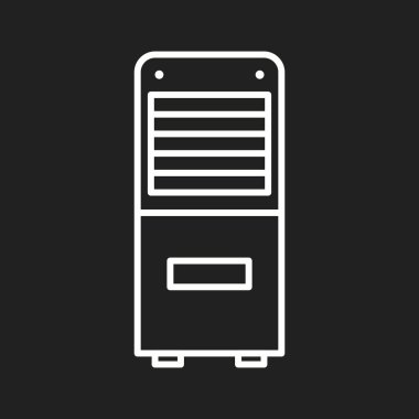 Benzersiz Mobil Klima Satır Vektörü Simgesi