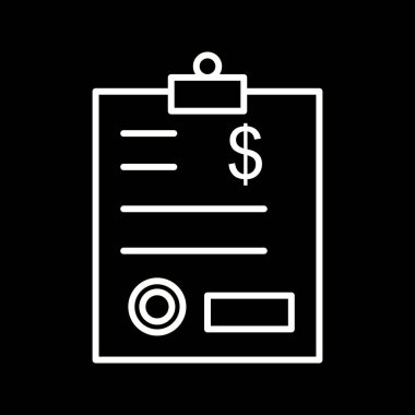 Eşsiz Fatura Satır Vektörü Simgesi