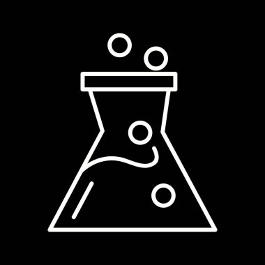 Benzersiz şişe çizgi vektör simgesi