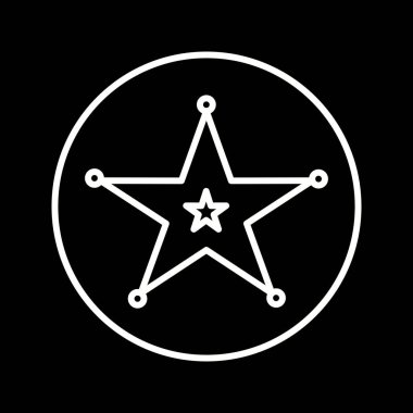 Eşsiz Şerif Rozet Hattı Vektör Simgesi