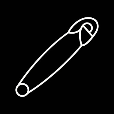 Eşsiz Güvenlik İğnesi Satır Vektörü Simgesi