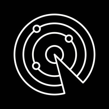 Eşsiz Radar Vektör Satır Simgesi