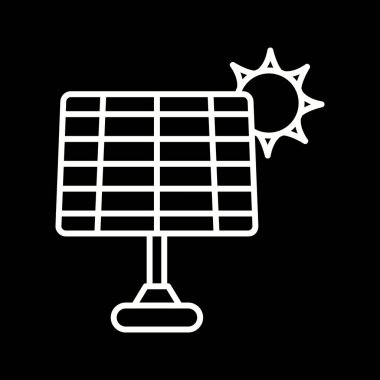 Benzersiz Güneş Pane Çizgisi Vektör Simgesi