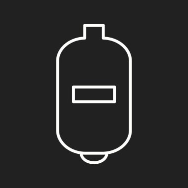 Benzersiz Genişleme Tankı Çizgi Vektörü Simgesi