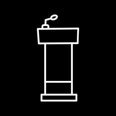 Benzersiz Podyum çizgi vektör simgesi