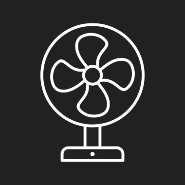 Eşsiz Elektrik Fan Satır Vektörü Simgesi