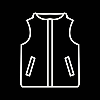 Eşsiz Yelek Satır Vektörü Simgesi