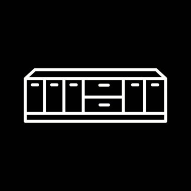 Eşsiz Dolaplar Satır Vektörü Simgesi