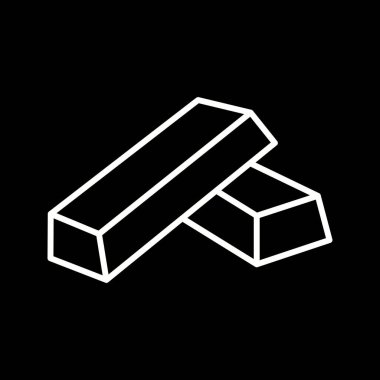 Eşsiz Altın Çubuk Satır Vektör Simgesi