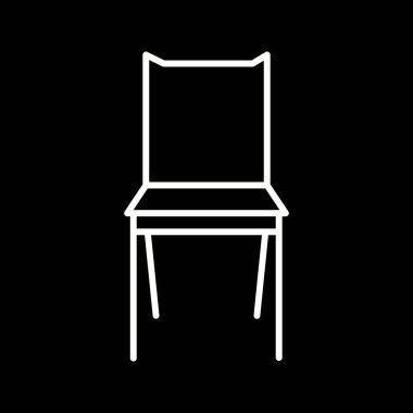 Eşsiz Yatak Odası Sandalyesi Satır Vektörü Simgesi