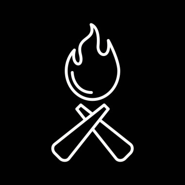 Eşsiz Ateş Hattı Vektör Simgesi