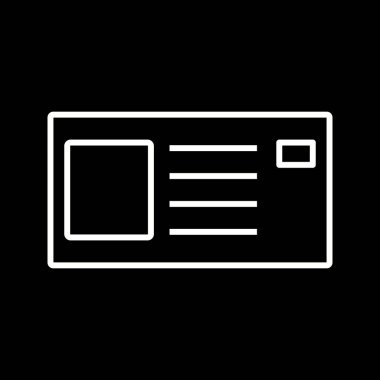 Kimlik kabuğu satır vektörü simgesi