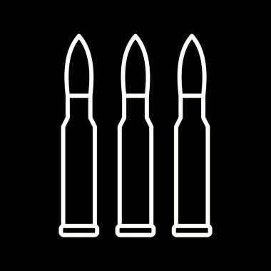 Eşsiz Mermi Vektör Satırı Simgesi