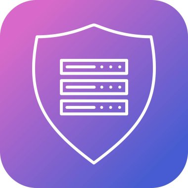 Güvenli sunucunun eşsiz satır siyah simgesi