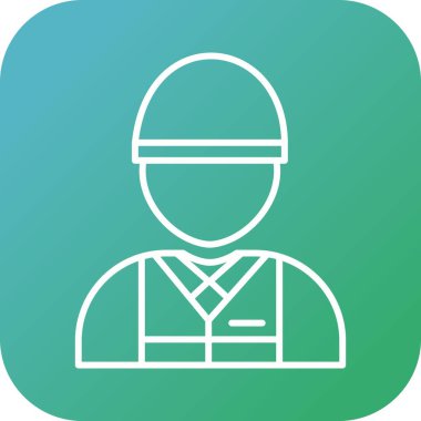 Eşsiz Endüstri İşçi Hattı Vektör Simgesi