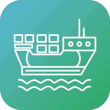 Eşsiz Sevkiyat Vektör Satır Simgesi