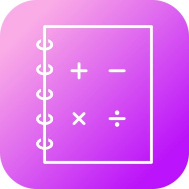 Eşsiz Matematik çizgi vektörü simgesi