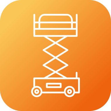 Eşsiz Kaldıraç Turna Çizgisi Vektör Simgesi