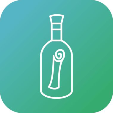 Şişe Satırı Vektör Simgesinde Eşsiz Kaydırma