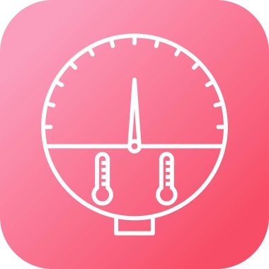 Eşsiz Sıcaklık Göstergesi Satır Vektörü Simgesi