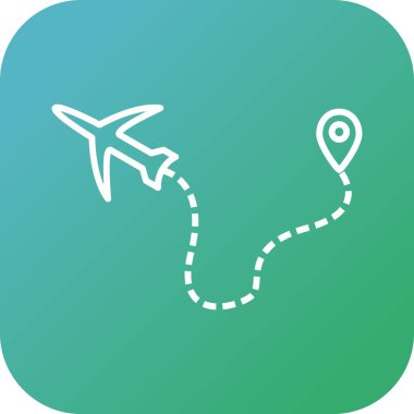 Eşsiz Uçak Uçan Satır Vektörü Simgesi