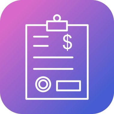 Eşsiz Fatura Satır Vektörü Simgesi