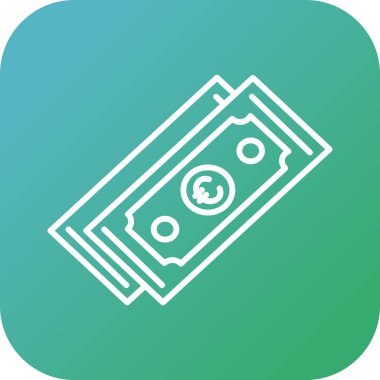 Eşsiz Euro Para Birimi Çizgisi Vektör Simgesi