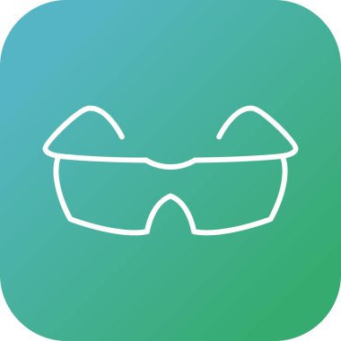 Eşsiz Gözlük Satır Vektörü Simgesi