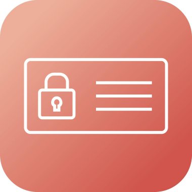 Korumalı kart satırı vektör simgesi