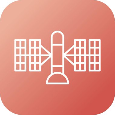 Eşsiz Uydu Vektör Satırı Simgesi