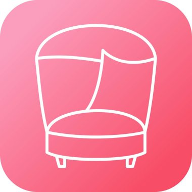 Benzersiz Stil Sandalye Satır Vektörü Simgesi