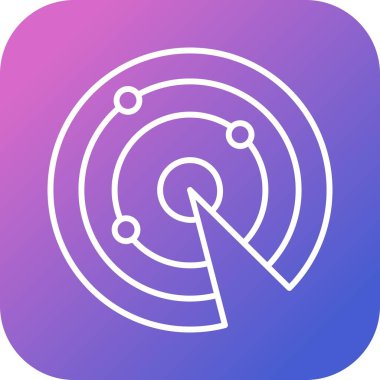 Eşsiz Radar Vektör Satır Simgesi