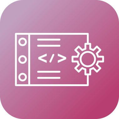 Eşsiz Geliştirme Satırı Vektör Simgesi